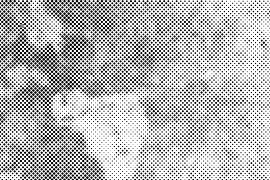 Halftone noise texture, Retro black pixel comic pop art on white background