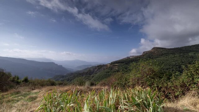 mountain landscape near the small village of cervoles in spain