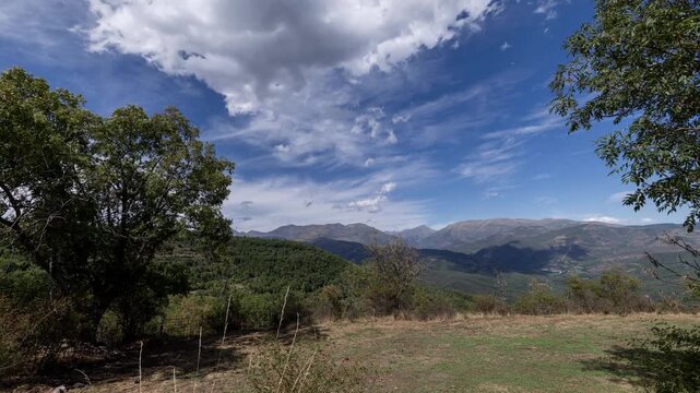 mountain landscape near the small village of cervoles in spain