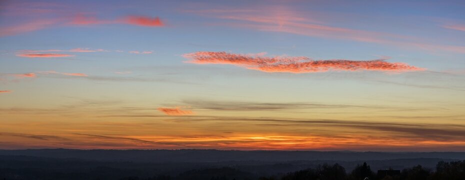 sunset evening sky cloud clouds landscape sunshine