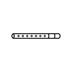 Flute vector icon, Wooden flute musical instrument illustration © ASIF
