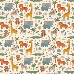 Cute Jungle Safari Seamless Pattern © Javier Randi