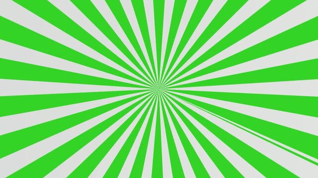 Green and white retro sunburst radial rays vector background