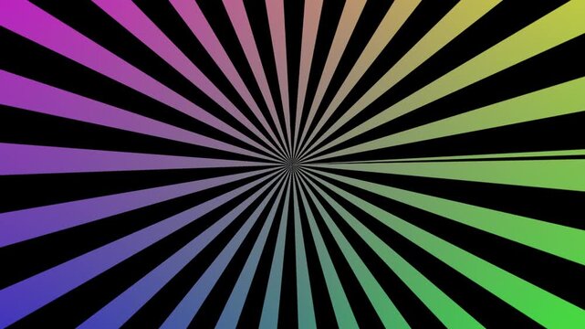 Colorful Radial Sunburst Ray Lines Background Animation Loop