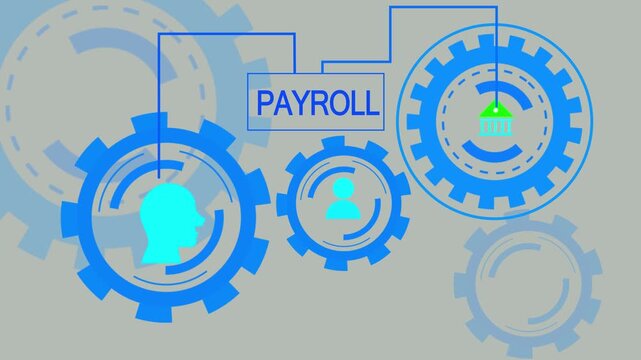 Payroll Management Process with Employee and Business Gear Icons
Payroll Processing and Employee Management Workflow Concept 4k HD Video,