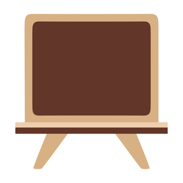 school chalkboard wooden easel flat icon