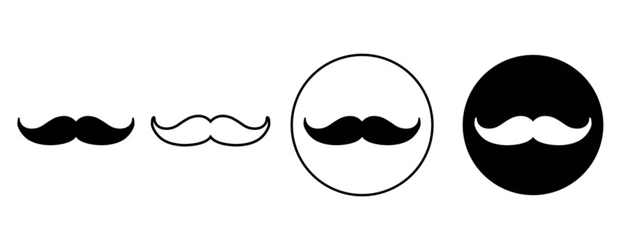 Different mustache collection. Vector illustration
