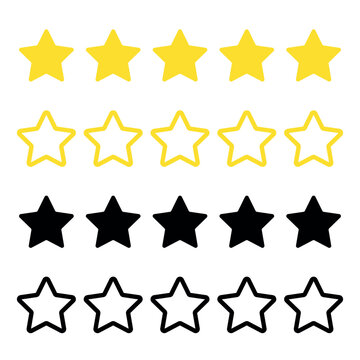 Star vector icons. Set of star symbols 
