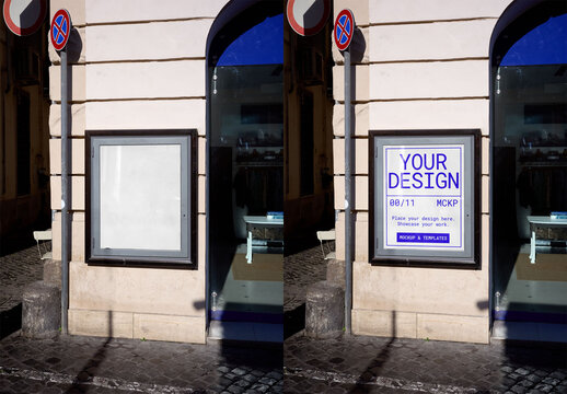 Mockup Of Customized Sign On Wall