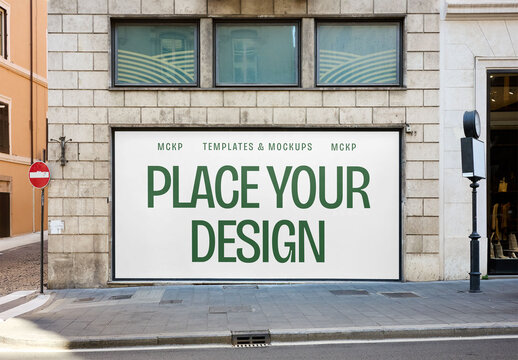 Mockup Of Customized Banner By Building