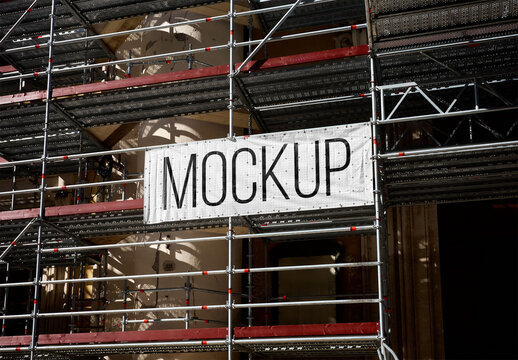 Mockup Of Customizable Construction Hoarding