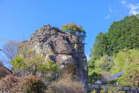 Massive Oya Stone Rock Formation and Dramatic Cliff in Oya, Utsunomiya, Tochigi, Japan