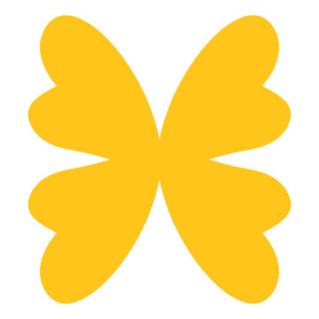 butterfly yellow vector illustration