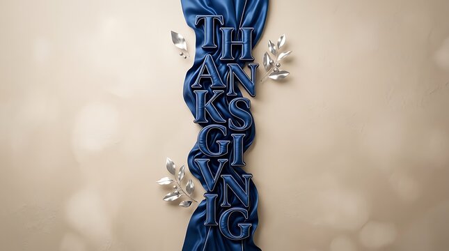 A vertical strip of dark blue denim fabric isolated on a light beige textured background