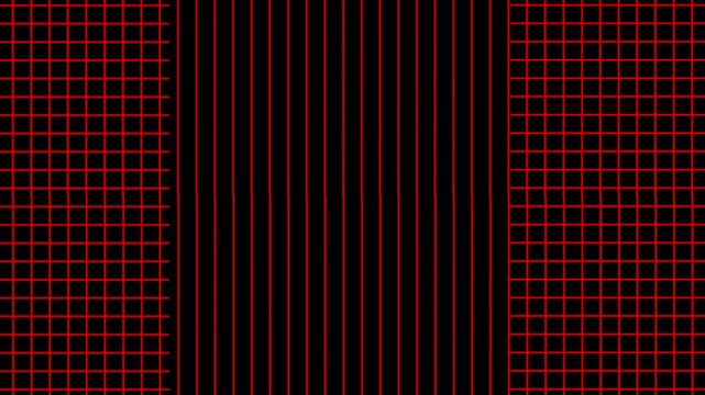 Futuristic Neon Red Grid Line Animation, Digital Technology Cyber Network Display Element, Retro Synthwave Matrix Pattern, Wireframe Mesh Background, and HUD UI Motion Graphics Asset