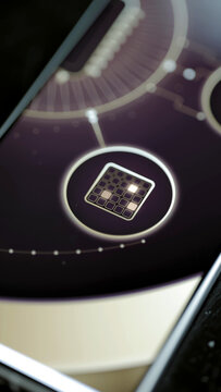 Square matrix icon contains one illuminated cell