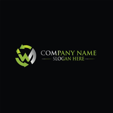 
A letter 'W' logo combined with a recycling logo.
