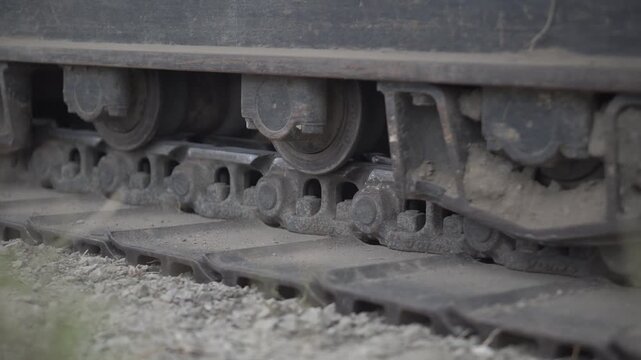 Continuous Track Mechanism of Heavy Equipment in Action