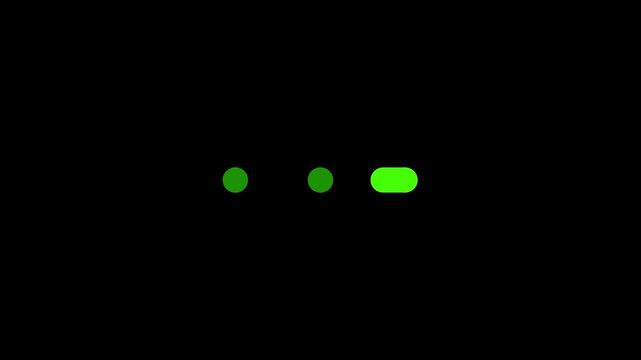 Morse Code Dot and Dash Animation, Minimalist Telecommunication Morse Symbol Icon, Vintage Signal Communication System, Minimal UI Motion Graphics Element on black Screen Chroma Key