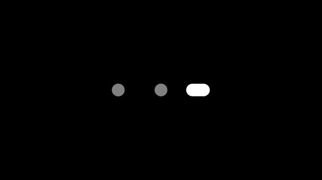 Morse Code Dot and Dash Animation, Minimalist Telecommunication Morse Symbol Icon, Vintage Signal Communication System, Minimal UI Motion Graphics Element on black Screen Chroma Key