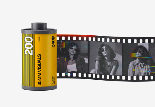 Film Strip Roll Mockup