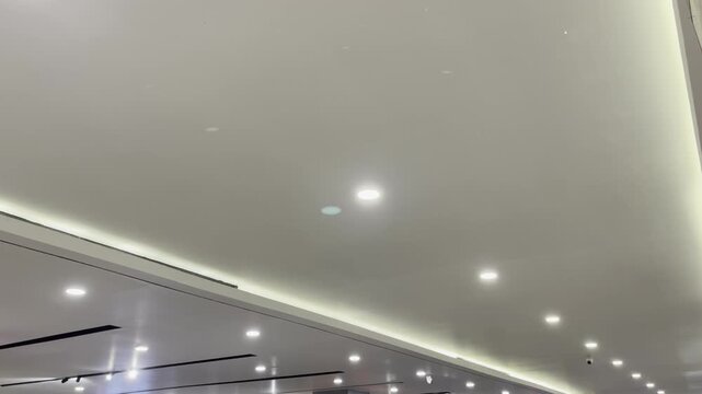 Modern Minimalist Ceiling with Warm LED Hidden Lighting