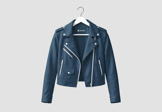 Leather Jacket Mockup on Hanger