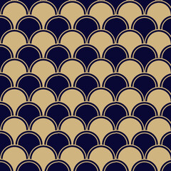 seamless blue and cream fish scale pattern  © Dintenosauruz