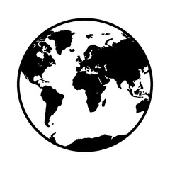 Obraz premium world map vector, Planet Earth World Map Icon