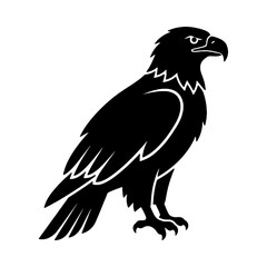 Fototapeta premium Black Eagle Silhouette Vector Graphic