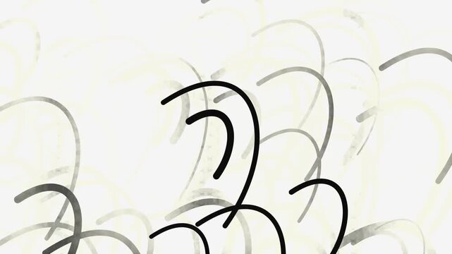 Abstract flowing line art graphic background with minimalist curves and monochrome sketch texture