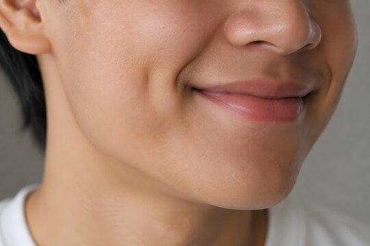 Close up of a young man smiling with visible dimple