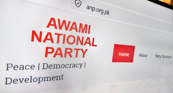 a computer screen with awami national party website displayed ...The Awami National Party (ANP) is a left-leaning, secular political party in Pakistan 
