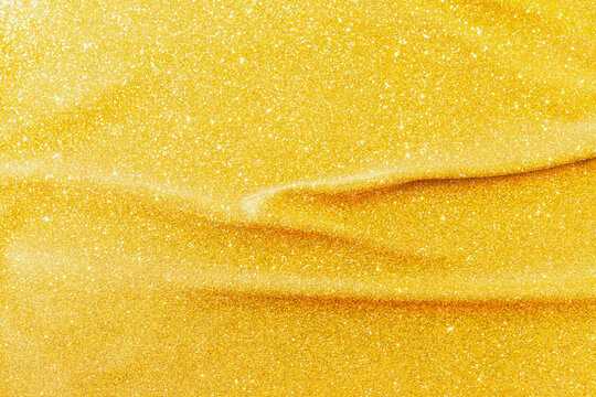 abstract gold fabric with shiny glitter background, blank gold glitter texture background
