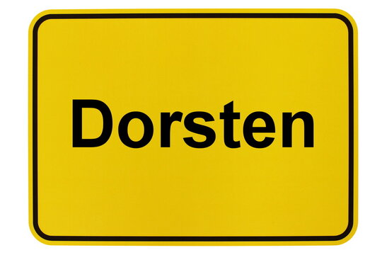 Illustration eines Ortsschildes der Stadt Dorsten in Nordrhein-Westfalen