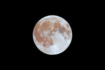 Full moon in a nigh sky with mineral moon editing © CesareFerrari