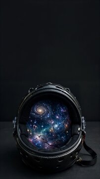 Cosmic Racing Helmet With Galaxy Visor
