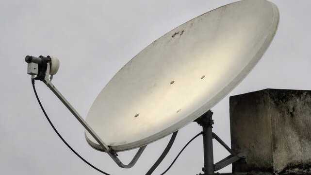 Rooftop satellite dish