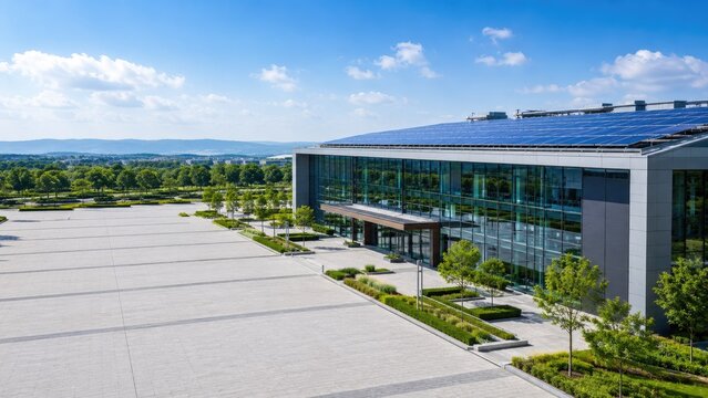 Solar-Powered Corporate Campus With Rooftop Panels