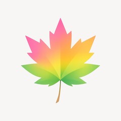 Obraz premium Colorful gradient maple leaf