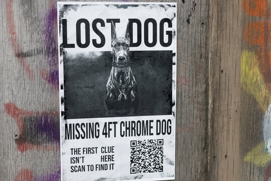 lost dog street poster in Toronto (Design Probl&eacute;matique)