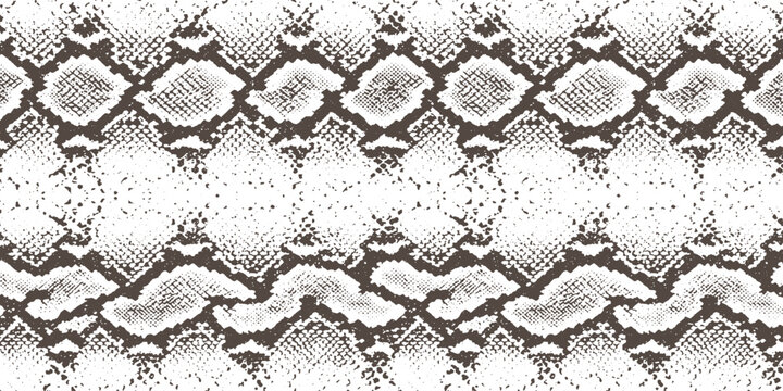 Abstract snakeskin animal print seamless pattern texture with dark python scale detail vector illustration.