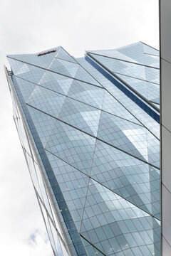 CIBC Square designed by WilkinsonEyre with Adamson Associates with Metrolinx re transit component located at 81 and 141 Bay St, Toronto