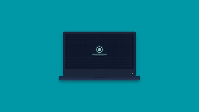 Digital Ransomware Cyber Attack Concept with Padlock and Data Encryption Animation