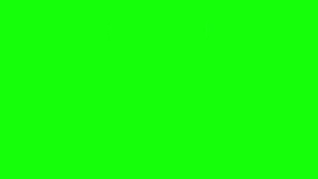 Flat vector illustration of a modern dark grey office printer with a white sheet of paper and an orange power light, isolated on a bright solid lime green background for chroma key.