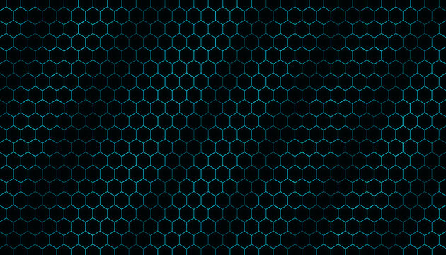 Blue light tech hexagonal grid diagonal light pattern for decoration background