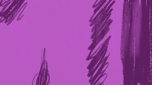 Purple Brush Scribble Transition - Abstract Hand Painted Grunge Video Effect