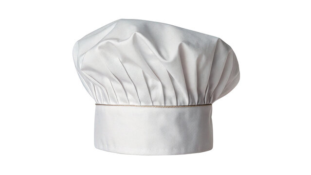 Classic white chefs hat uniform isolated on transparent background professional culinary restaurant cooking apparel element
