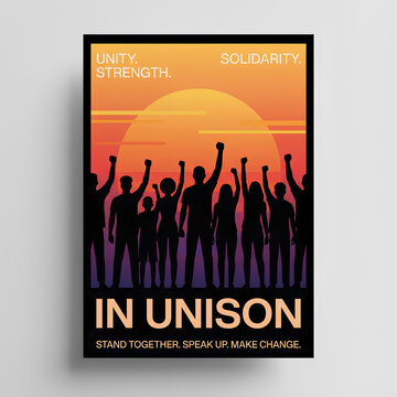 People protest unity strength solidarity in unison stand together make change