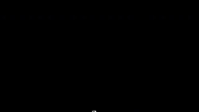 Animated white musical notes flying and dispersing upwards on a black background